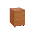 BKC 2 - 00  kontejner pojízdný, 3-zásuvkový, deska 25 mm, centrální zámek, olše jantar